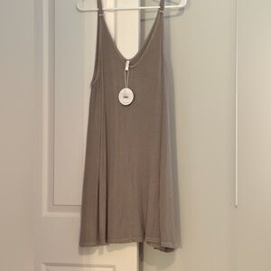 Sleeveless Taupe Swing Dress - Be Cool Los Angeles